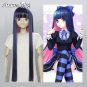 Panty and Stocking Stocking Long Straight Dark Blue Mixed Pink Cosplay Hair Wig