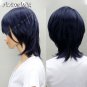 Psychic Detective Yakumo Short Dark Blue Layered Anime Cosplay Men Hair Wig