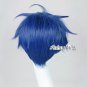 Free! Rei Ryugazaki Men Layered Short Dark Blue Anime Cosplay Hair Wig + Wig Cap