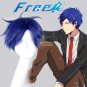 Free! Rei Ryugazaki Men Layered Short Dark Blue Anime Cosplay Hair Wig + Wig Cap