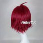 Free! Rin Matsuoka Short Anime Dark Red Cosplay Men & Lady Full Hair Wig + Free