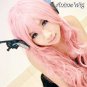 Vocaloid Luka Long Curly Anime Pink Women Girl Cosplay Hair Wig + Free Wig Cap
