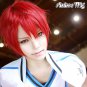 Kuroko no Basuke Seijuro Akashi Short Straight Dark Red Anime Cosplay Hair Wig
