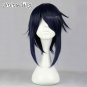 K Project Munakata Reisi Dark Blue Short Straight Layered Anime Cosplay Wig