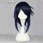 K Project Munakata Reisi Dark Blue Short Straight Layered Anime Cosplay Wig