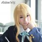 K-on! Kotobuki Tumugi Long Wavy Anime Women Girl Blonde Cosplay Hair Full Wig