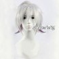Karneval White Mixed Light Purple Short Layered Anime Cospaly Hair Wig