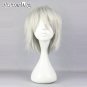 DRAMAtical Murder Clear Short Sliver Grey Layered Anime Cosplay Hair Wig