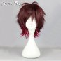 Amnesia Shin Short Brown Mixed Red Layered Anime Cosplay Wig + Wig Cap