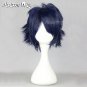K project Fushimi Enhiko Short Mixed Dark Blue Layered Anime Cosplay Wig