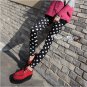 Polka-dot Nylon Spandex Leggings Tights Pants Black Color Fashion Women Style