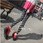 Polka-dot Nylon Spandex Leggings Tights Pants Black Color Fashion Women Style