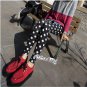 Polka-dot Nylon Spandex Leggings Tights Pants Black Color Fashion Women Style