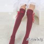 New Style Wine Red Popular Lolita Thigh High Socks Stockings Lady Gift