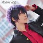 Hakuouki Hajime Saito Short Layered Dark Purple Anime Cosplay Hair Full Wig