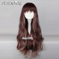 Lolita Style Long Curly Mixed Brown Women Girls Anime Cosplay Hair Wig + Wig Cap