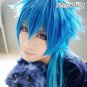 Dramatical Murder Seragakiaoba Long Layered Mixed Blue Anime Cosplay Hair Wig