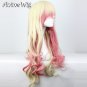 Macross F Sheryl Nome Blonde Mixed Pink Long Curly Anime Cosplay Hair Wig