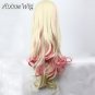 Macross F Sheryl Nome Blonde Mixed Pink Long Curly Anime Cosplay Hair Wig