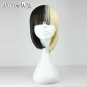Lolita Black Mixed Golden Medium Straight Women Grils Cosplay Anime Hair Wig