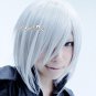 Final Fantasy Kadaj Medium Wavy Silver Grey Unisex Cosplay Wig Halloween Gift