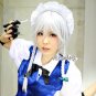 The TOUHOU PROJECT Sakuya Izayoi Silver White Lady Cosplay Wig+Braids Halloween