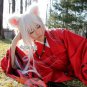 Inuyasha Sesshoumaru 100cm Long Straight White Women Anime Cosplay Hair Full Wig