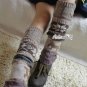 British style Lady Girl Knit High Knee Leg Warmers Leggings Socks 4 Colors