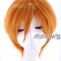Special Color Orange Short Layered Anime Men Women Halloween Cosplay Hair Wig