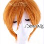 Special Color Orange Short Layered Anime Men Women Halloween Cosplay Hair Wig