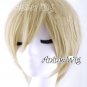 Grey Mixed Blonde Short Layered Style Men Women Anime Cosplay Hair Wig Halloween