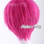 Halloween Gift Magenta Short Layered Women Girl Anime Cosplay Hair Full Wig NEW