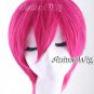 Halloween Gift Magenta Short Layered Women Girl Anime Cosplay Hair Full Wig NEW