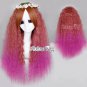 60cm Long Curly Special Style Mixed Colors Anime Halloween Cosplay Hair Wig Gift