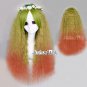 60cm Long Curly Special Style Mixed Colors Anime Halloween Cosplay Hair Wig Gift
