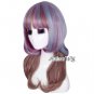 Mixed Grey Purple Brown Long Lolita Curly Beautiful Anime Cosplay Wig Halloween