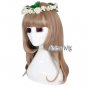 45cm Long Curly Mixed Brown Anime Women Girl Fashion Hallloween Cosplay Hair Wig