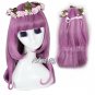 Halloween Cosplay Wig Fuchsia Long Curly Anime Lolita Anime Hair With Wig Cap