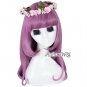 Halloween Cosplay Wig Fuchsia Long Curly Anime Lolita Anime Hair With Wig Cap