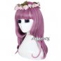 Halloween Cosplay Wig Fuchsia Long Curly Anime Lolita Anime Hair With Wig Cap