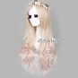 Halloween Gift Light Blonde Mixed Light Pink Anime Curly Style Cosplay Hair Wig