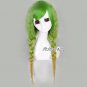 Green Mixed Golden Long Curly Fashion Women Girl Cosplay Hair Wig Halloween Gift