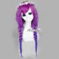 Halloween Cosplay Gift Purple Mixed Dark Blue Anime Long Curly Style Hair Wig