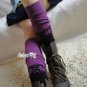 Purple/Yellow/Green/Magenta Lady Knit High Knee Leg Warmers Leggings Socks Gift