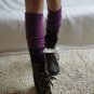 Purple/Yellow/Green/Magenta Lady Knit High Knee Leg Warmers Leggings Socks Gift
