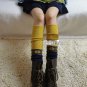 Purple/Yellow/Green/Magenta Lady Knit High Knee Leg Warmers Leggings Socks Gift