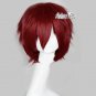 Hiiro no Kakera Takuma Onizaki Fashion Men Women Wine Red Cosplay Wig + Wig Cap