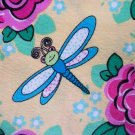 BTY Dragonflies on Yellow Cotton Fabric - By the yard Sewing supplies