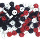 Mini Patriot Plastic Buttons/Sewing craft supplies/50Pieces