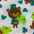 Bears and Clovers with Glitter Cotton Fabric - HALF YARD  Sewing supplies